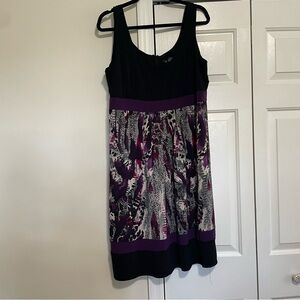 Glamour Women's Tank Dress Black Purple Size 20W